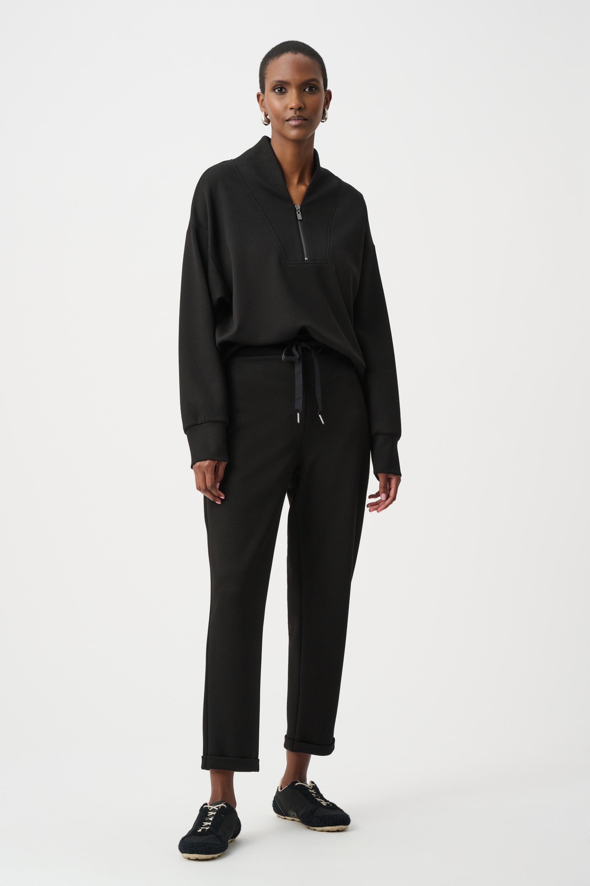 Joseph Ribkoff Scuba Jersey Pull-On Jogger Pants - Black