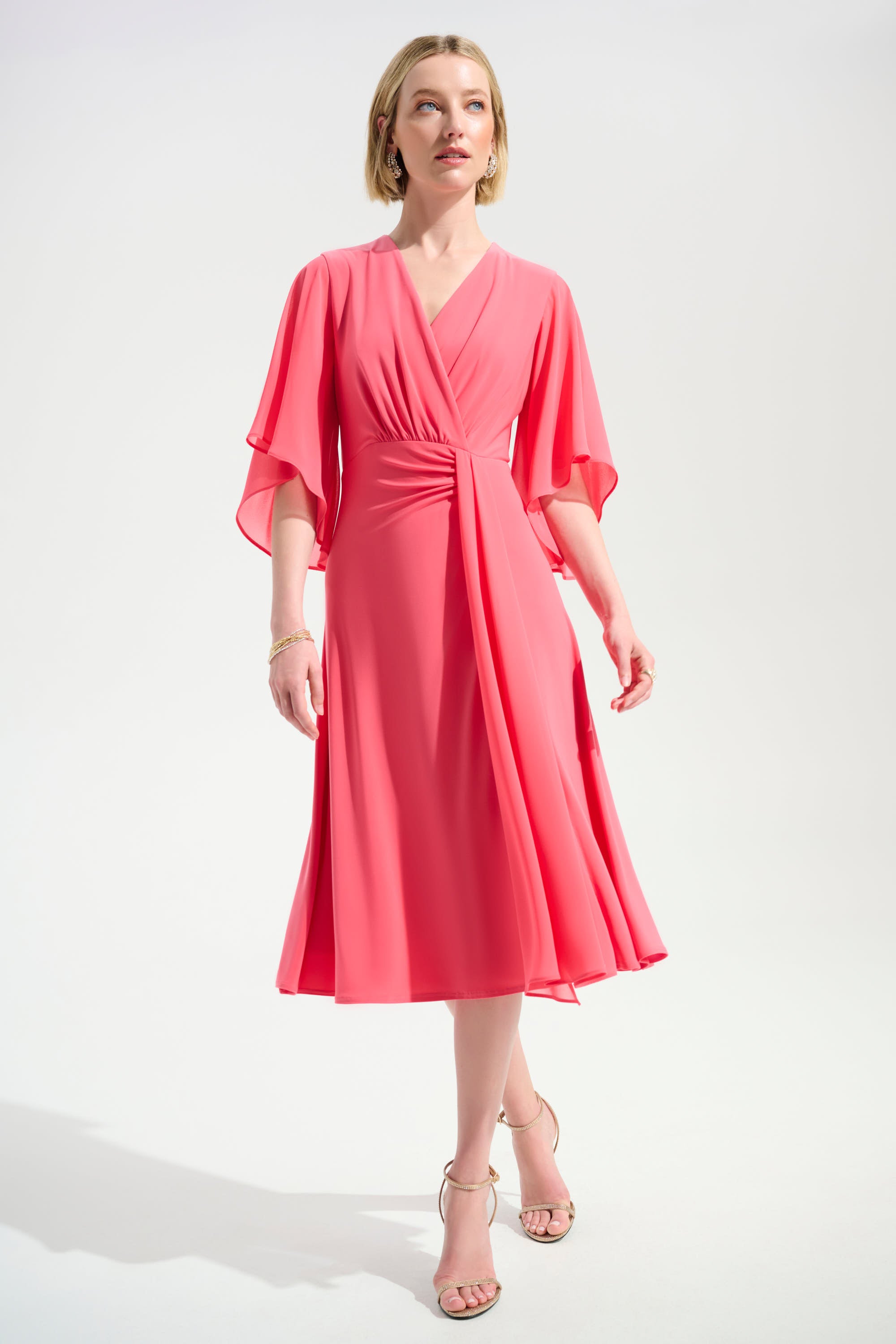 Joseph Ribkoff Signature Silky Knit Wrap Dress | Chiffon Sash