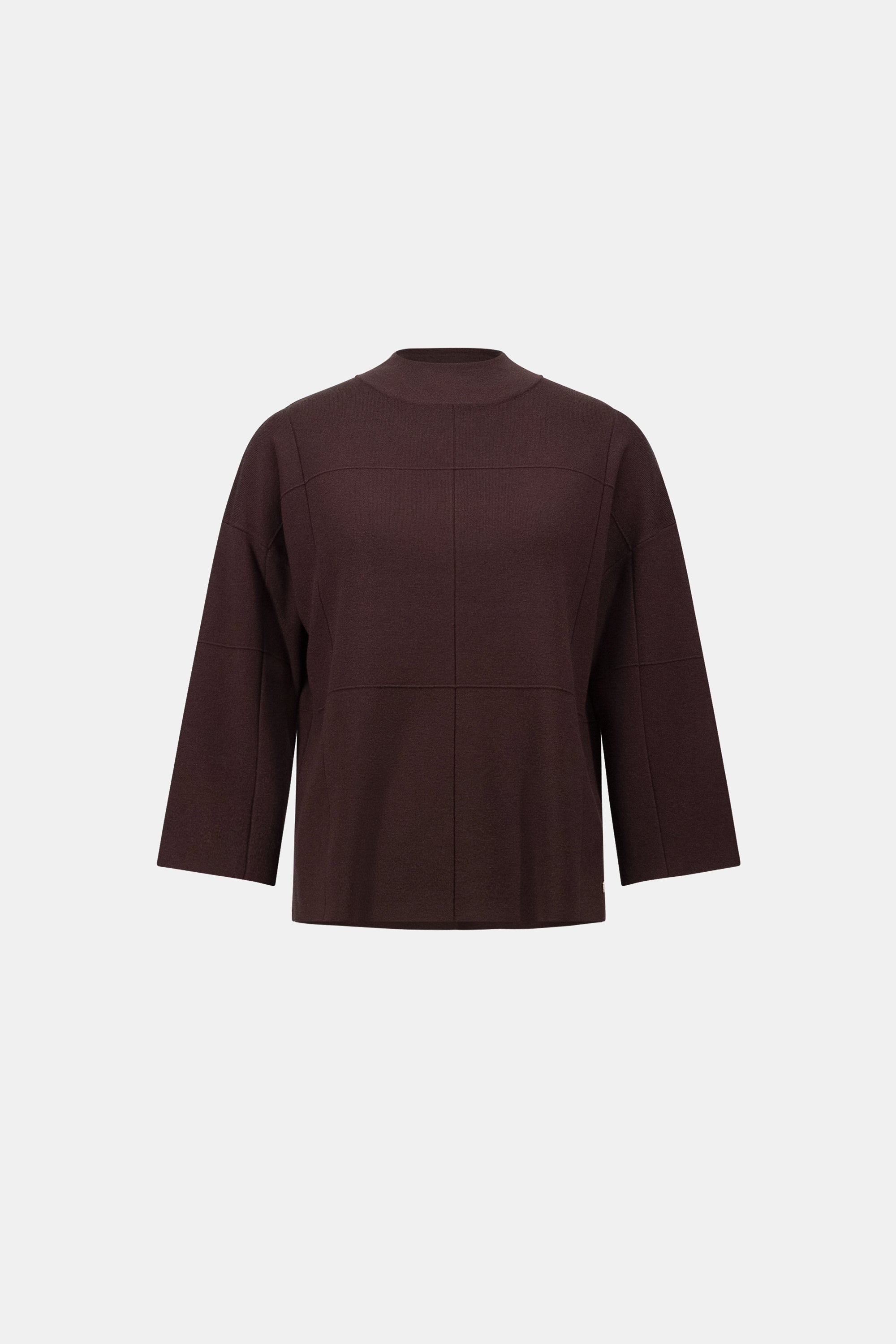 JOSEPH RIBKOFF BRUSHED VISCOSE STRAIGHT TOP WITH MOCK NECK