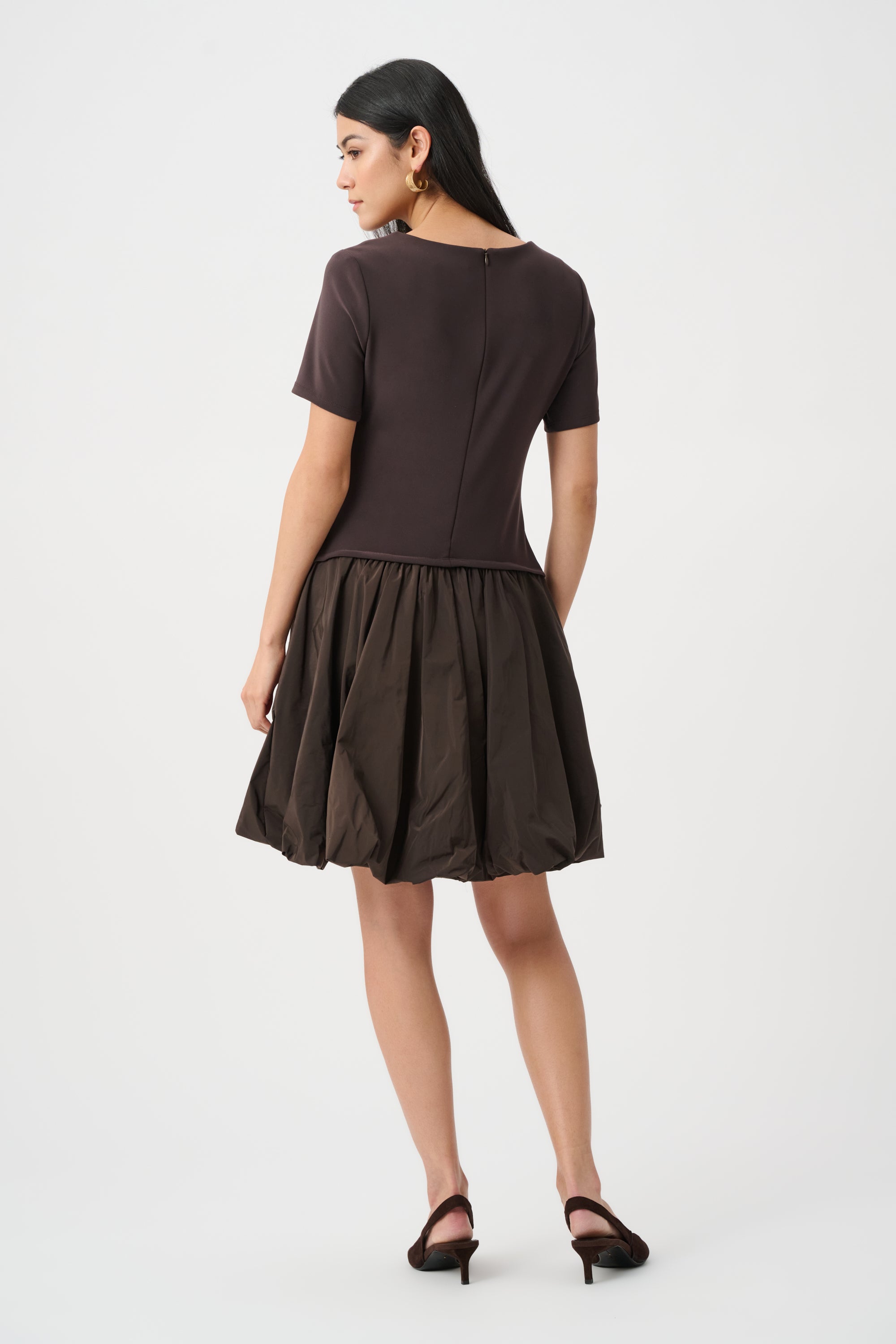 JOSEPH RIBKOFF SILKY KNIT & MEMORY FIT AND FLARE DRESS