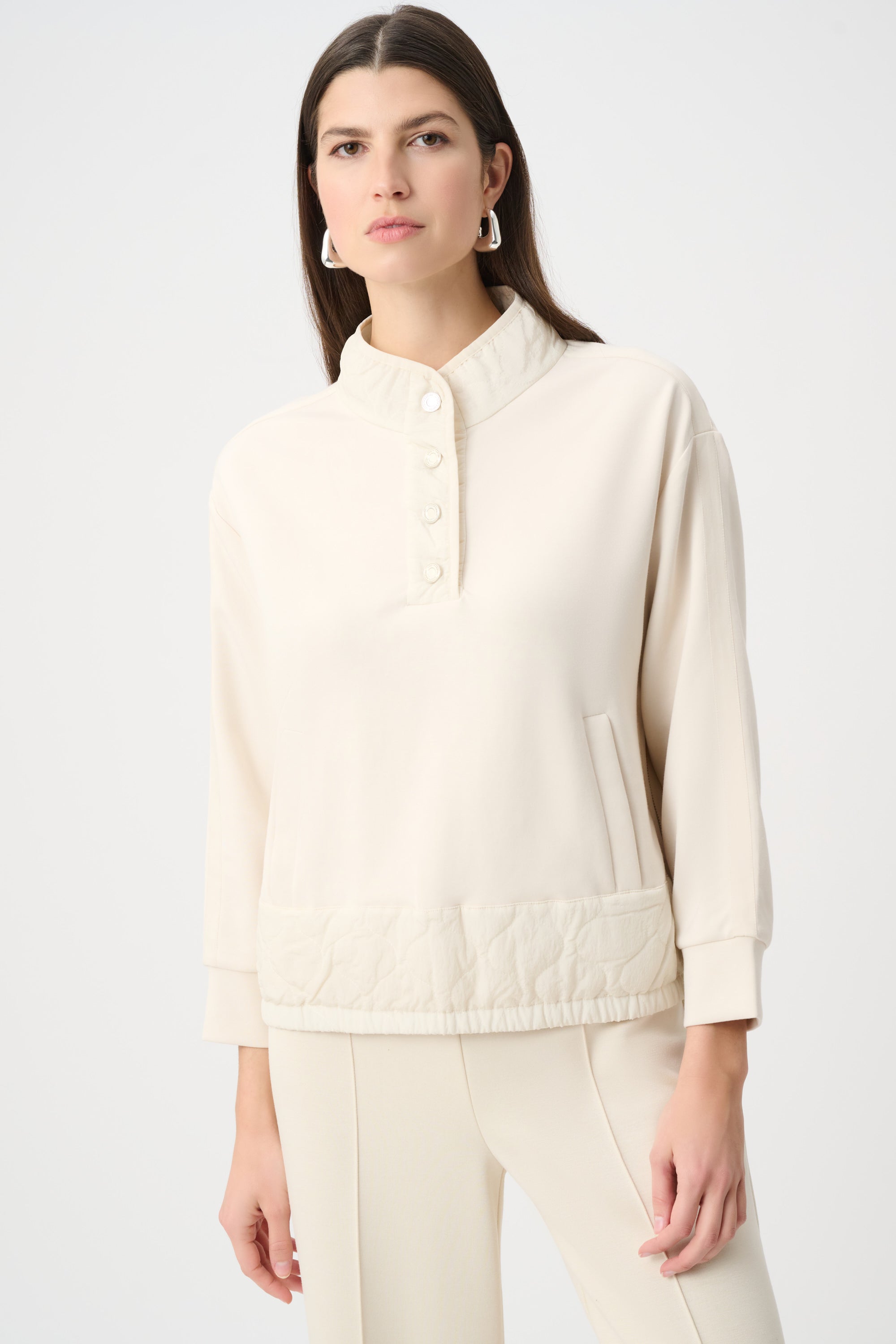 Joseph Ribkoff Scuba Jersey Funnel-Neck Jacket