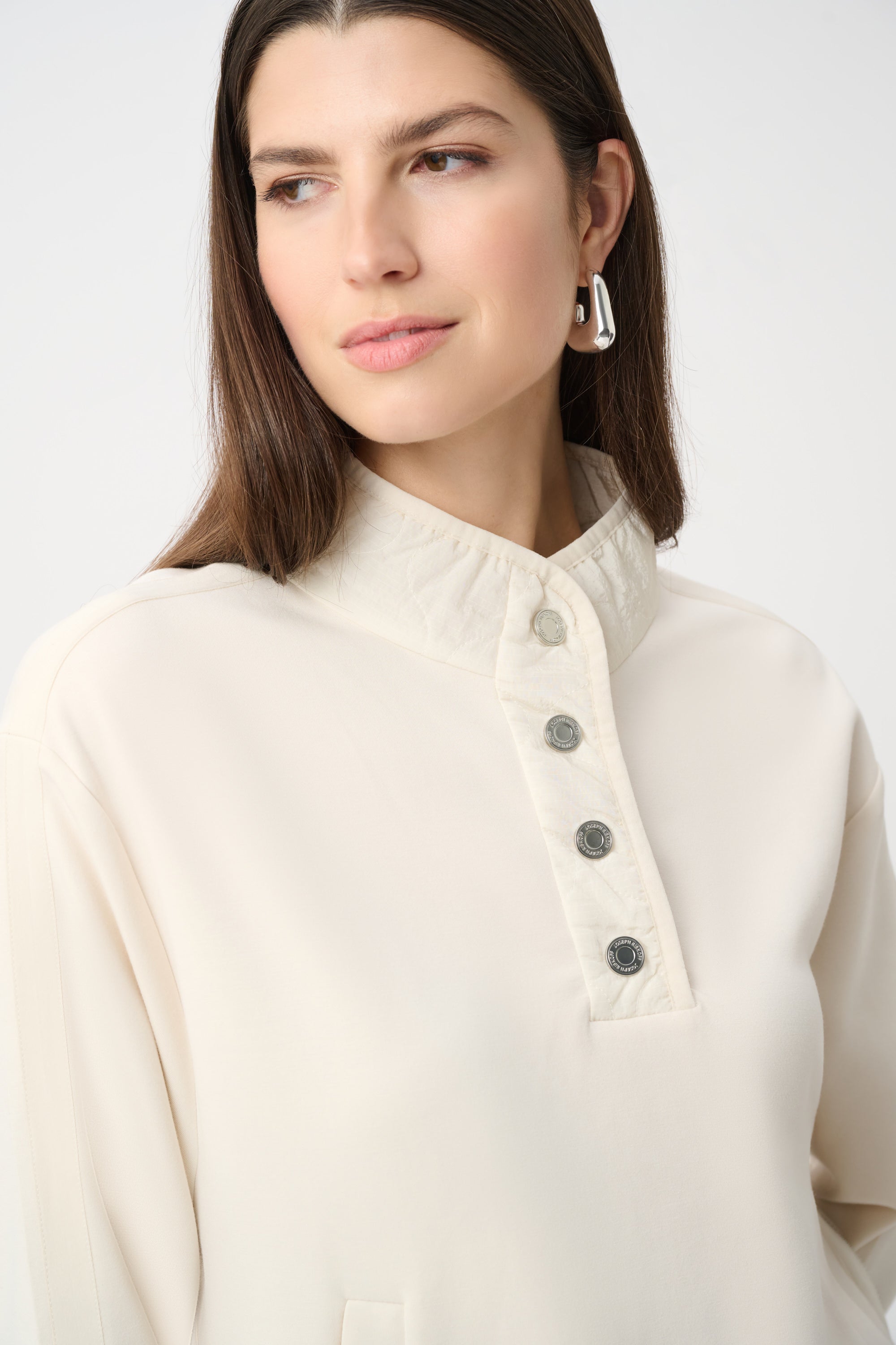 Joseph Ribkoff Scuba Jersey Funnel-Neck Jacket