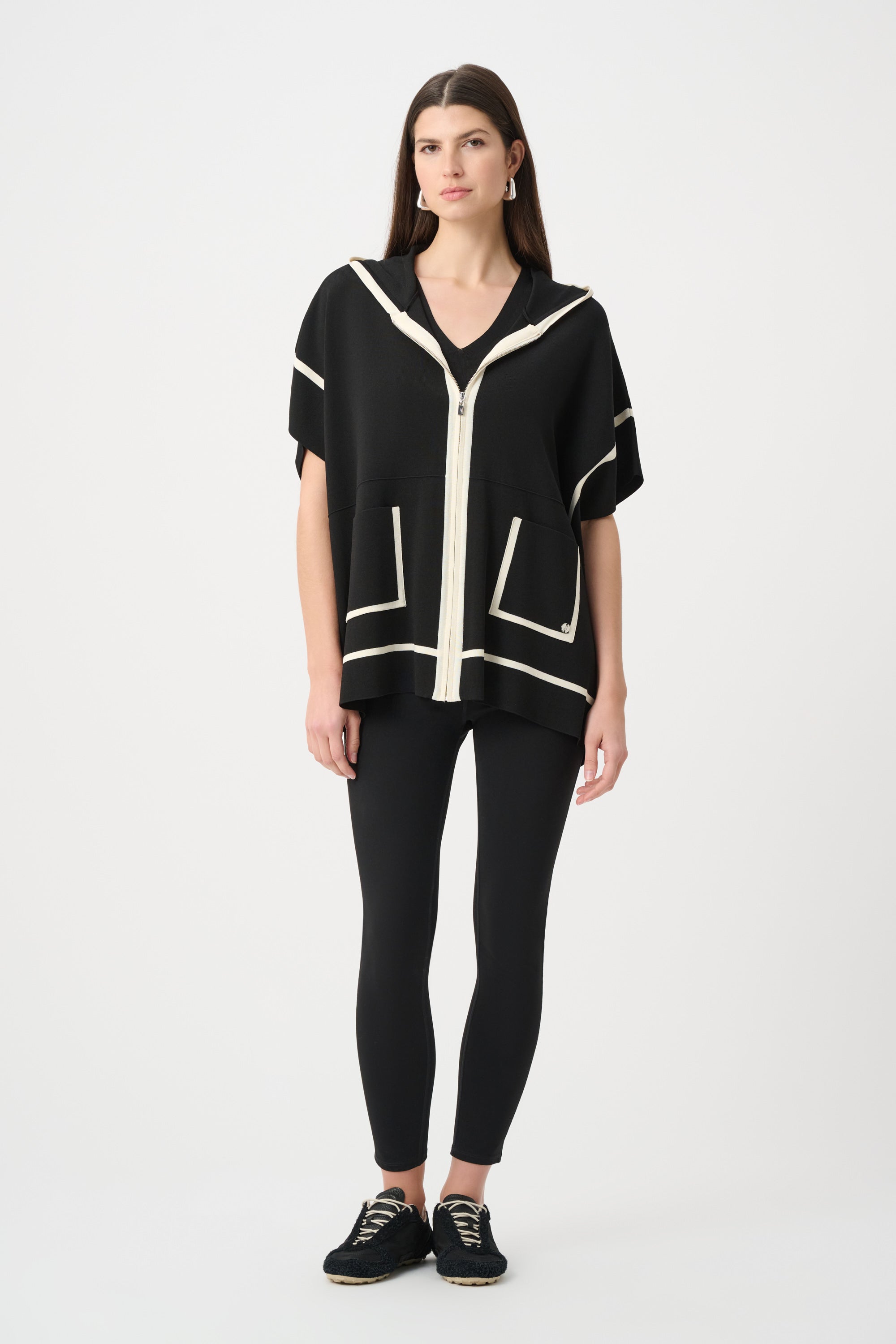 Joseph Ribkoff Dry Viscose Hooded Boxy Jacket