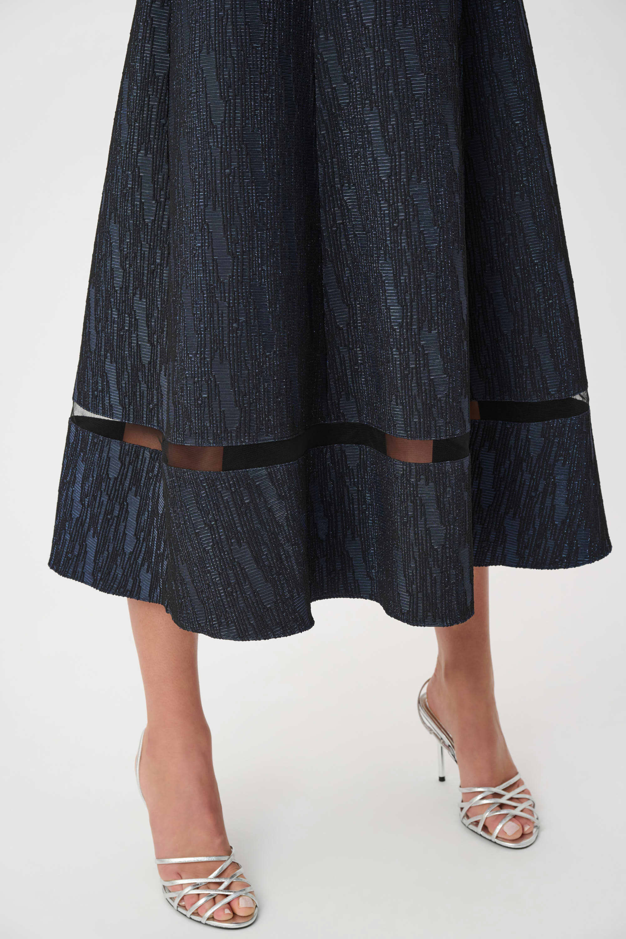 Joseph Ribkoff Signature Foil-Textured Jacquard Dress