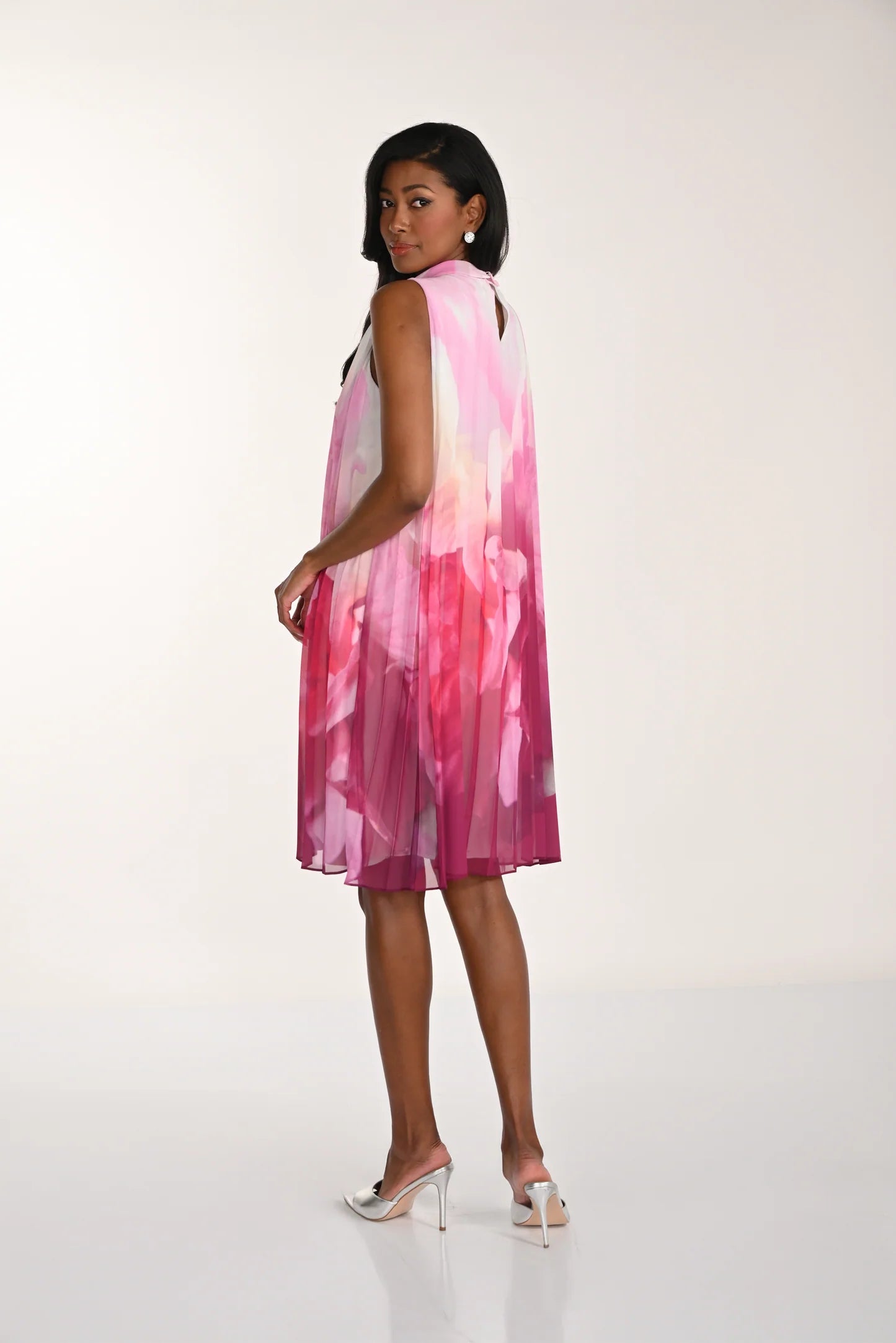 Frank Lyman - Woven Dress - White/Begonia