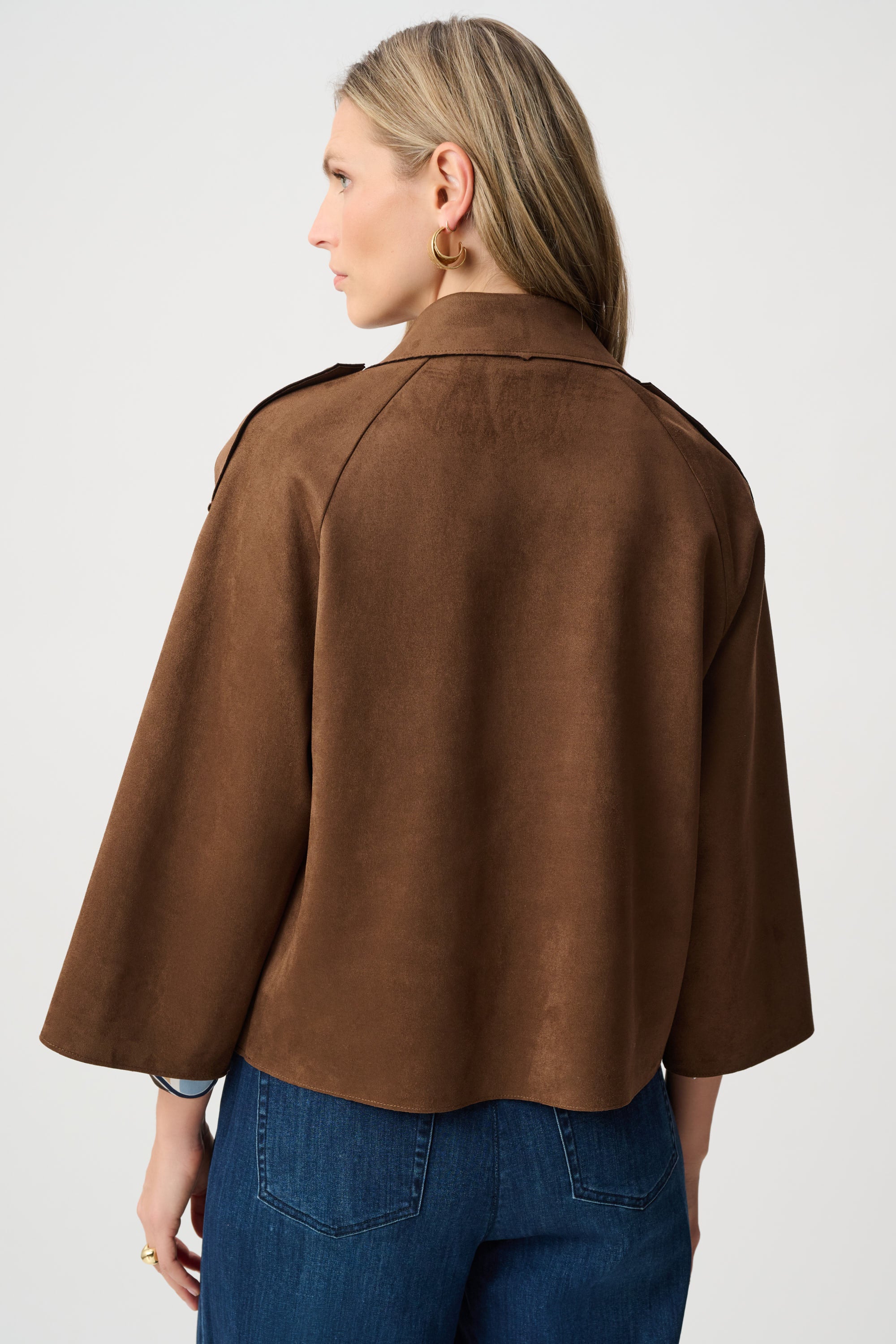 JOSEPH RIBKOFF SCUBA SUEDE BOXY JACKET