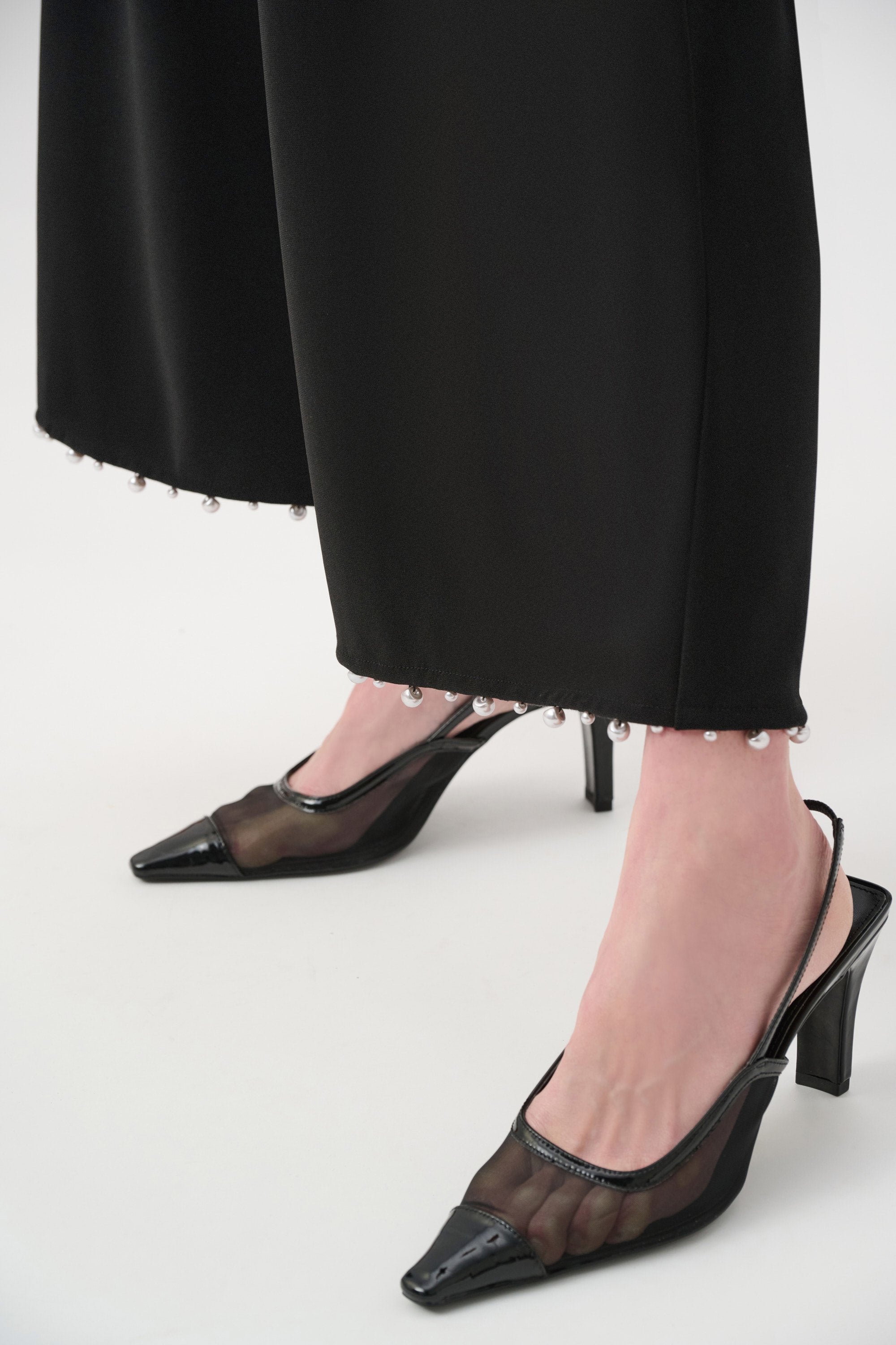Joseph Ribkoff Silky Knit Pearl-Trim Culotte Pants