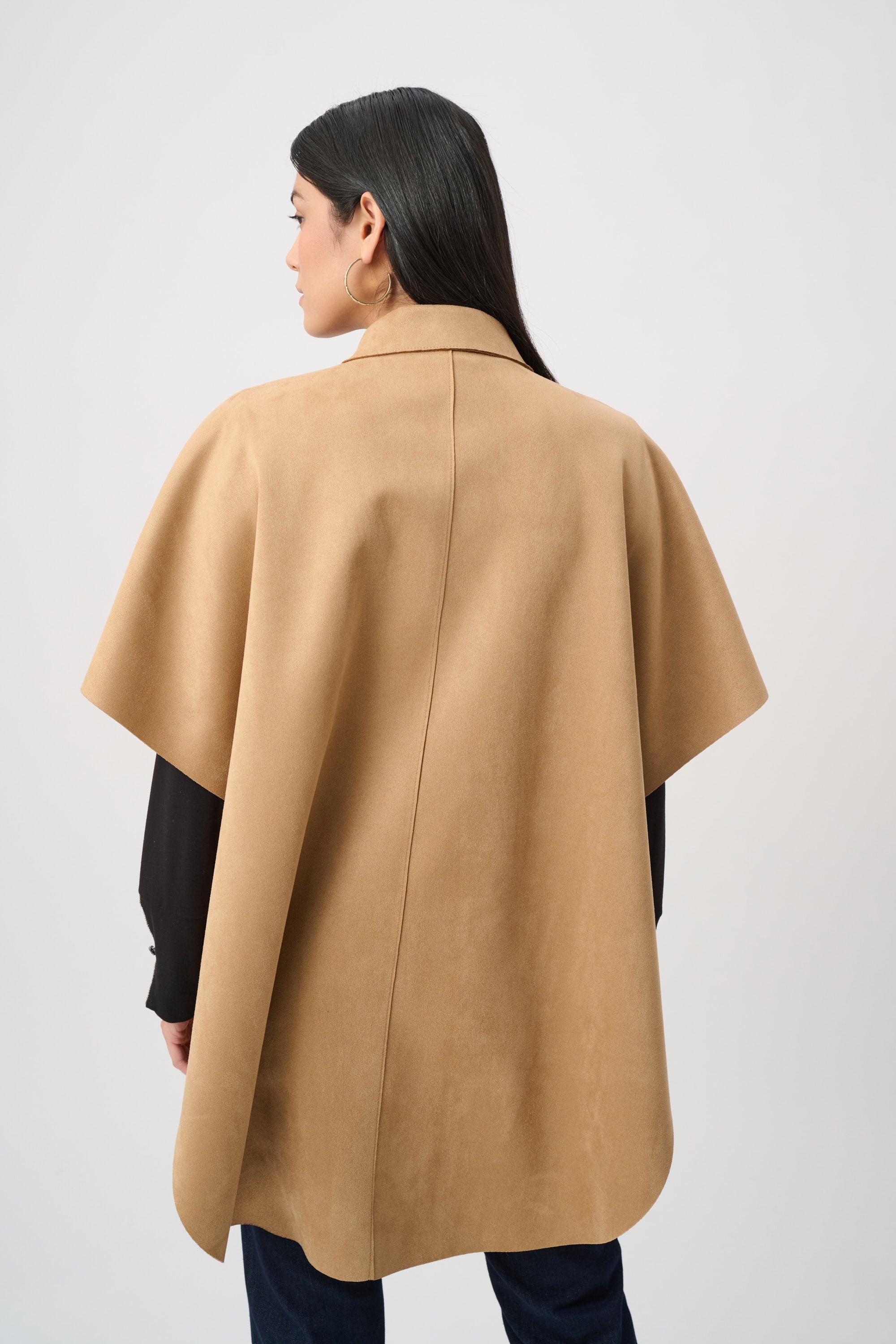 JOSEPH RIBKOFF SCUBA SUEDE PONCHO JACKET