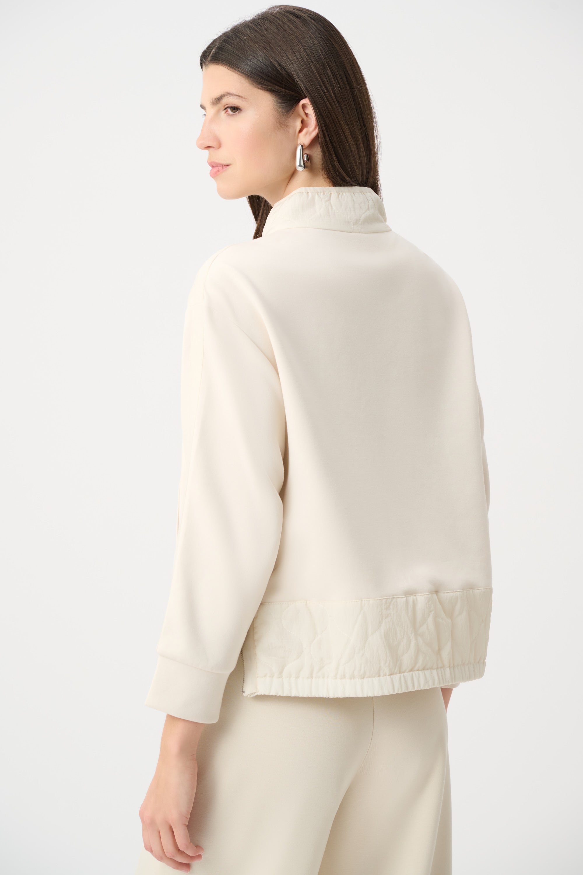 Joseph Ribkoff Scuba Jersey Funnel-Neck Jacket