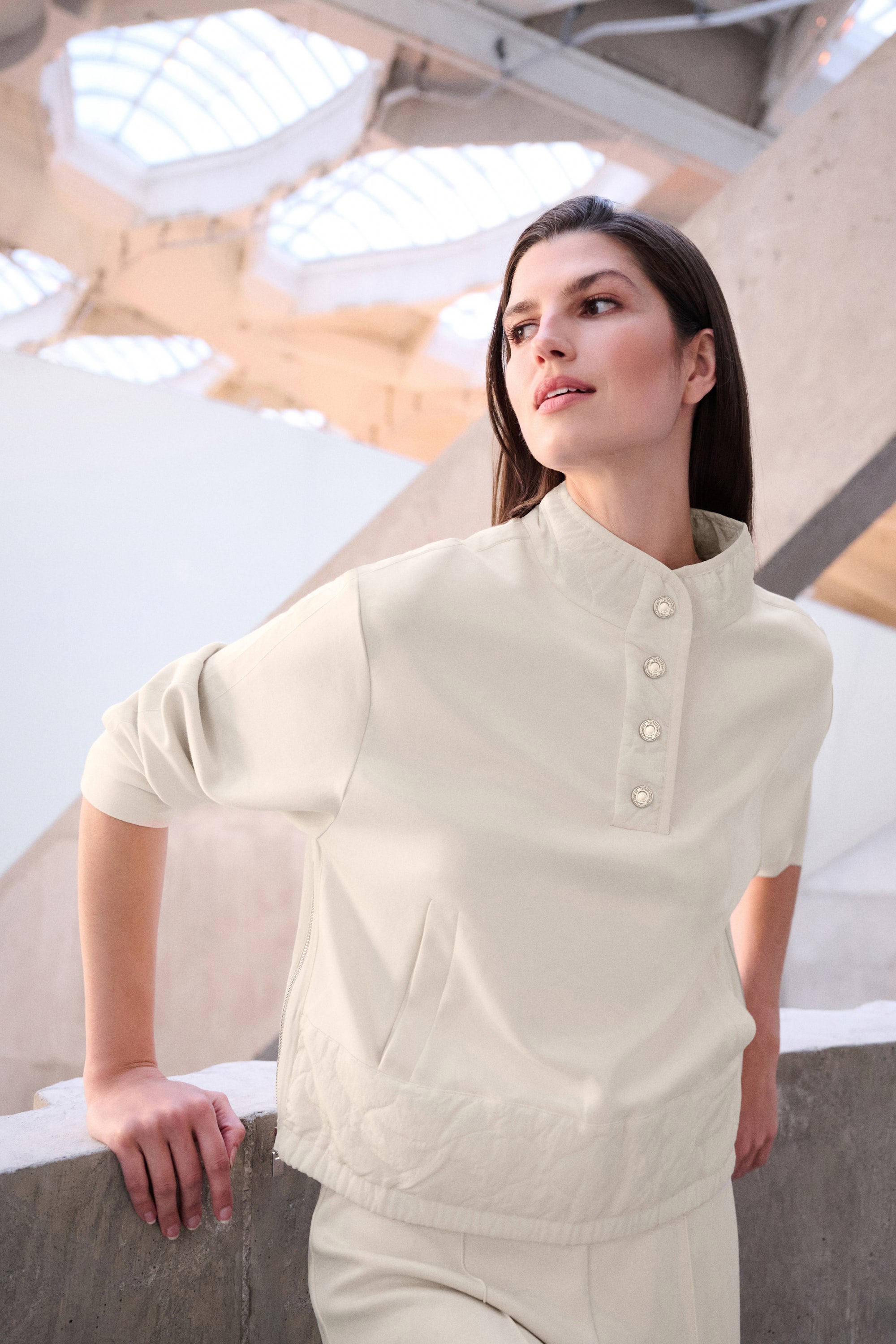 Joseph Ribkoff Scuba Jersey Funnel-Neck Jacket