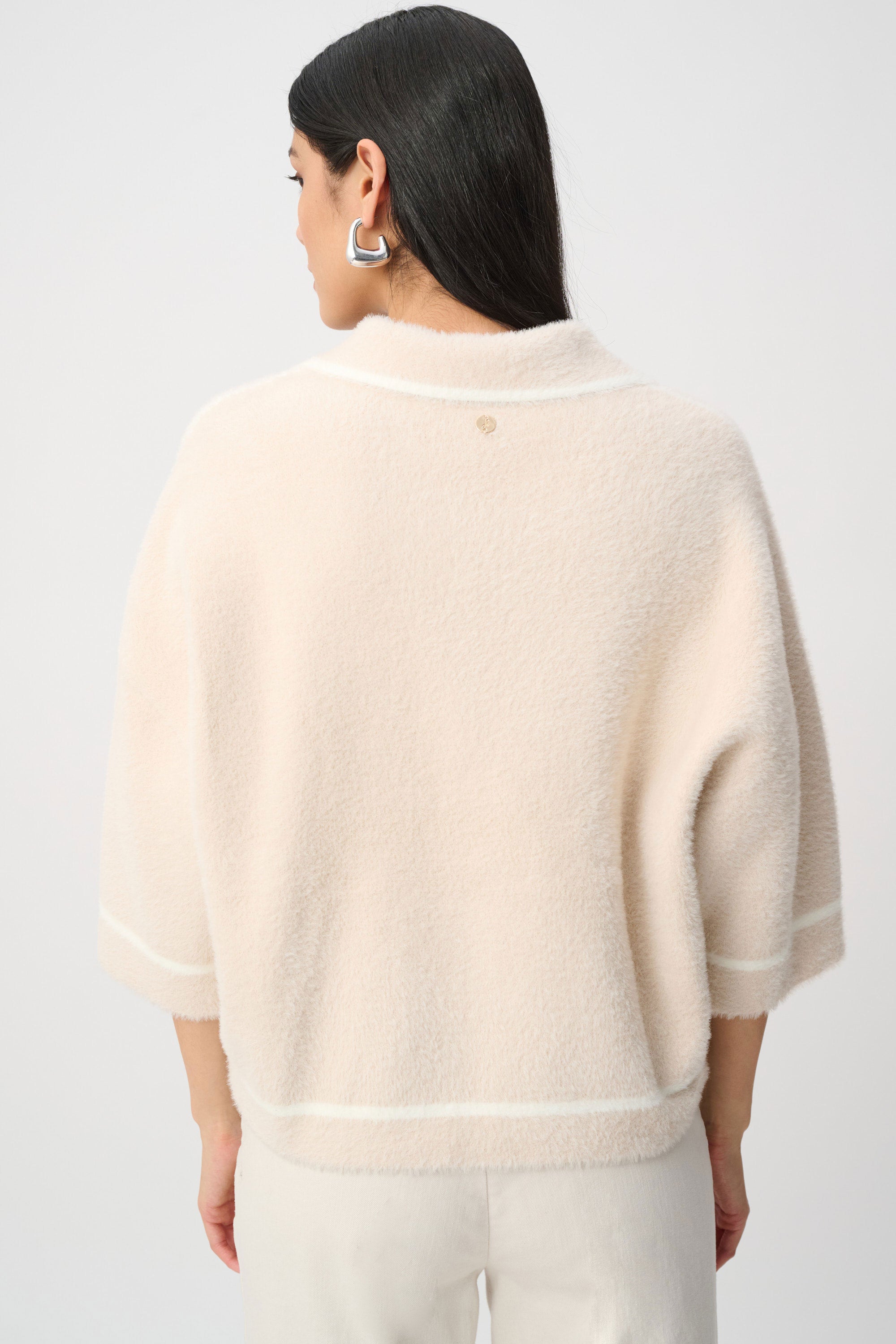Joseph Ribkoff Feather Yarn Knit Boxy Jacket